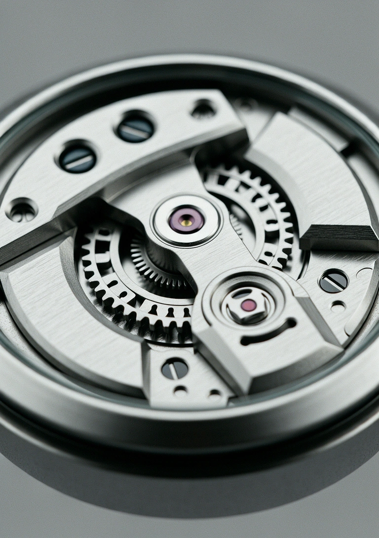 Precision mechanical timepiece movement detail